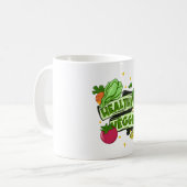 ヘルシーな野菜 コーヒーマグカップ (正面左)