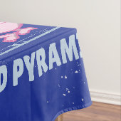 ヘルシーな食べ物のピラミッドおもしろい型の漫画イラストレーション テーブルクロス (インサイチュ)