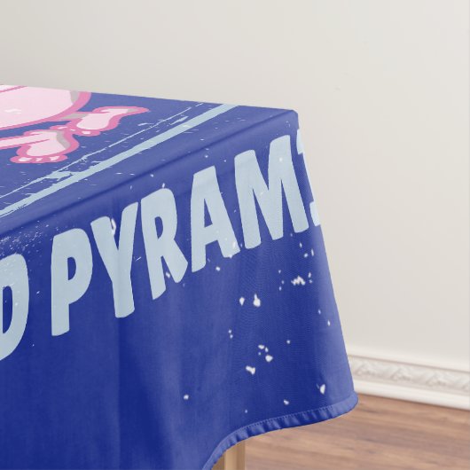 ヘルシーな食べ物のピラミッドおもしろい型の漫画イラストレーション テーブルクロス (インサイチュ)