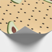 ヘルシーな食べ物。シームレスなアボカドパターン、アボカド  ラッピングペーパー (角)