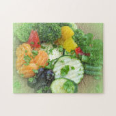 ヘルシーな食事の背景 ジグソーパズル (横)