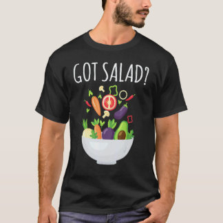 ヘルシーな食事はサラダボウル 新鮮な食べ物 楽しい ビーガン Tシャツ