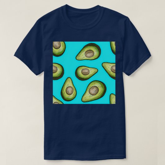 ヘルシーアボカドグアカモールレシピ食品 Tシャツ (デザイン正面)