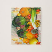 ヘルシーカラフルな野菜と果物 ジグソーパズル (縦)