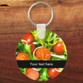 ヘルシーサラダ食品テーマキーホルダー キーホルダー (正面)