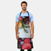 ヘルシーダイエット食べオーガニック- 「食べ物のみ!」 エプロン (着用した状態)