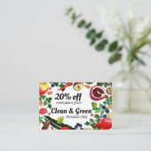 ヘルシーパーソナルシェフ栄養士モダン野菜 割引カード (スタンド正面)