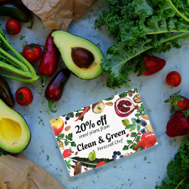 ヘルシーパーソナルシェフ栄養士モダン野菜 割引カード