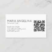 ヘルシーパーソナルシェフ栄養士モダン野菜 名刺 (裏面)