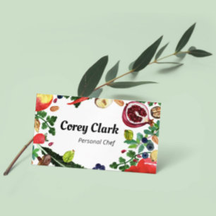 ヘルシーパーソナルシェフ栄養士モダン野菜 名刺