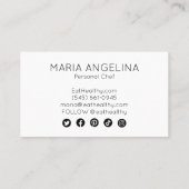 ヘルシーパーソナルシェフ栄養士モダン野菜 名刺 (裏面)