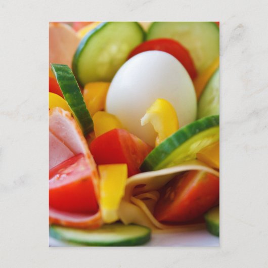 ヘルシービーガン朝食 ポストカード (正面)