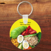 ヘルシーフードメッセージキーホルダー キーホルダー (正面)