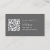 ヘルシーフード栄養コーチシンプルホワイトカード 名刺 (裏面)