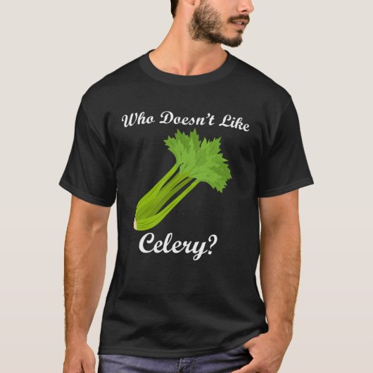 ヘルシーフード野菜セロリ食べ物ー Tシャツ (正面)