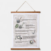 ヘルシーブレックファーストパスタレシピイラストレーション 吊り下げ型タペストリー (正面2)