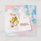 ヘルシーブレッドブレックファースト食品、ベーカーの名刺 スクエア名刺 (正面)