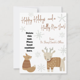 ヘルシーホリデーアニマルズハンドサニタイザギフトカード カード