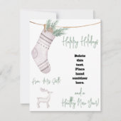 ヘルシーホリデーストッキングハンドサニタイザギフトカード カード (正面)