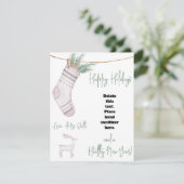 ヘルシーホリデーストッキングハンドサニタイザギフトカード カード (スタンド正面)