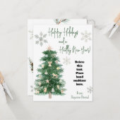 ヘルシーホリデーツリーハンドサニタイザギフトカード カード (正面/裏面インサイチュ)