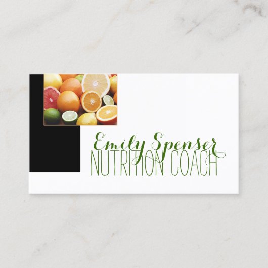 ヘルシーライフ栄養士フルーツボックスかわいいカード 名刺 (正面)