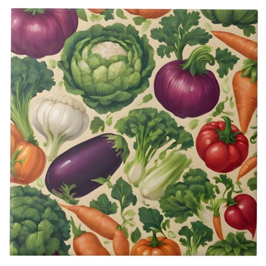 ヘルシー野菜ハッピーフードコレクシ人気があるョン タイル (正面)