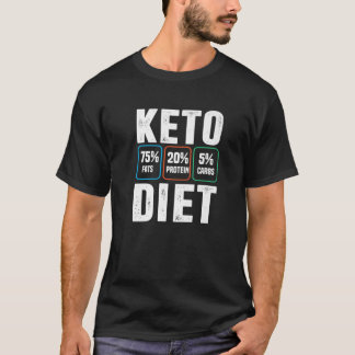 ヘルシー食べダイエットケトケトニック健康炭水化物 Tシャツ