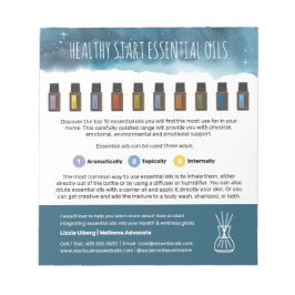 ヘルシー·スタート·トップ·エッセンシャル·油·ビジネス·配布資料 ノートパッド