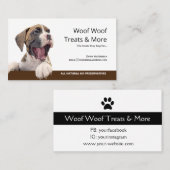 ヘルシー·ホームメード·ドッグが名刺を治療 名刺 (正面/裏面)