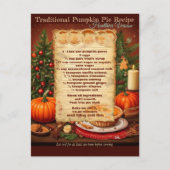 ヘルシ伝統的アパンプキンパイレシピ ポストカード (正面)