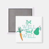 ヘルシ食べーの引用文食べウエル感じダイエットアート マグネット (正面/裏面)