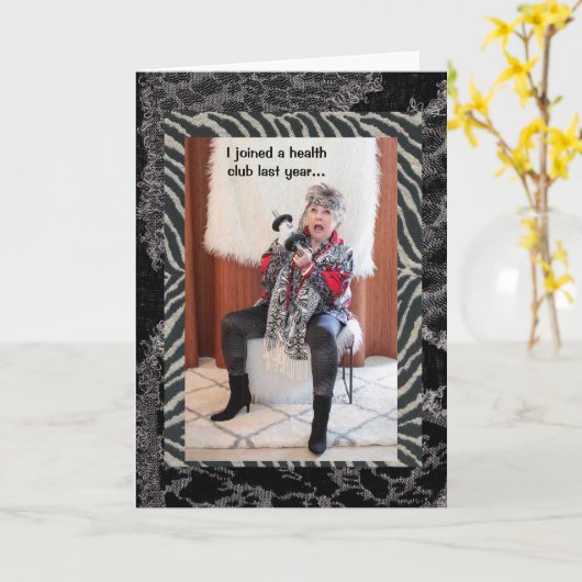 ヘルスクラブに参加することは、実際にそこに行くことである カード (黄色い花)