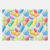 ヘルスケアおよび薬局カラフルカプセル ラッピングペーパーシート (正面)