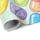 ヘルスケアおよび薬局カラフルカプセル ラッピングペーパー (ロールコーナー)