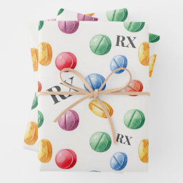 ヘルスケアおよび薬局カラフル用RX ラッピングペーパーシート