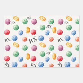 ヘルスケアおよび薬局カラフル用RX ラッピングペーパーシート