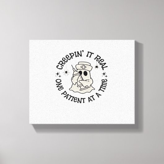 ヘルスケアのハロウィン、1人の患者実在に忍び寄る キャンバスプリント (正面)