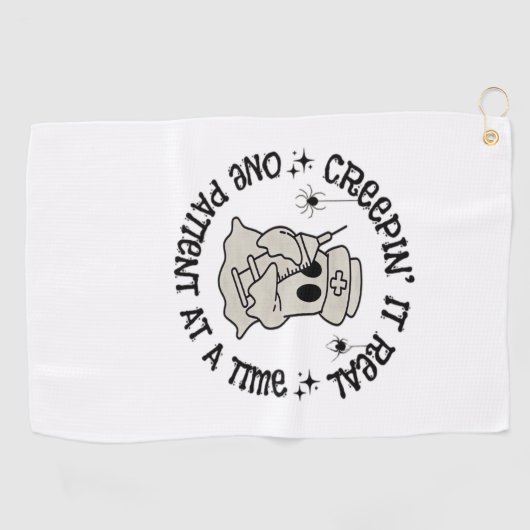 ヘルスケアのハロウィン、1人の患者実在に忍び寄る ゴルフタオル (横)