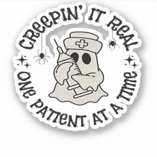 ヘルスケアのハロウィン、1人の患者実在に忍び寄る シール (正面)