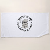 ヘルスケアのハロウィン、1人の患者実在に忍び寄る ビーチタオル (正面)