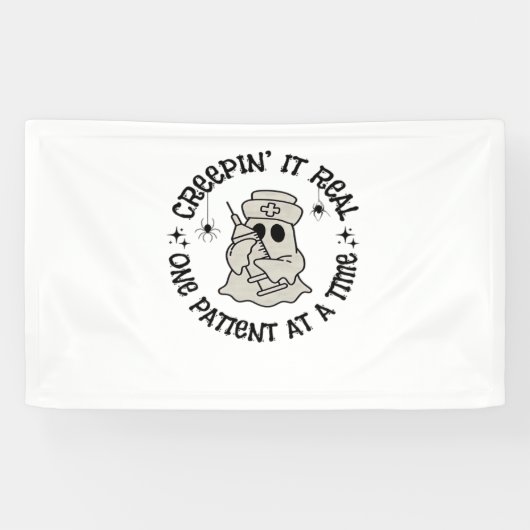 ヘルスケアのハロウィン、1人の患者実在に忍び寄る 横断幕 (横)