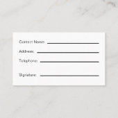 ヘルスケアの先発の指令カード 名刺 (裏面)