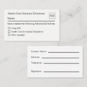 ヘルスケアの先発の指令カード 名刺 (正面/裏面)