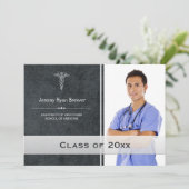 ヘルスケアの医学の卒業の写真の発表 案内状 (スタンド正面)