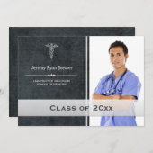 ヘルスケアの医学の卒業の写真の発表 案内状 (正面/裏面)