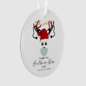 ヘルスケアの英雄、2020年のトナカイの仮面 オーナメント (正面)