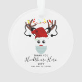 ヘルスケアの英雄、2020年のトナカイの仮面 オーナメント (裏面)