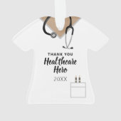 ヘルスケアの英雄Covid Frontliners オーナメント (裏面)