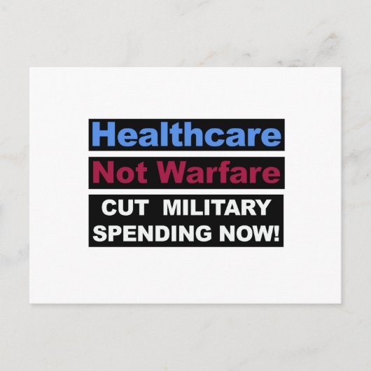 ヘルスケアは戦争ではない ポストカード (正面)